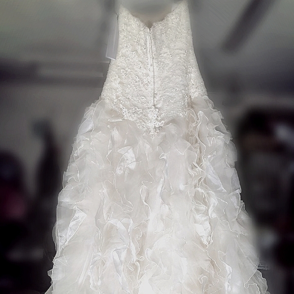 Ivory Wedding Dress- size 8 - Picture 3 of 8